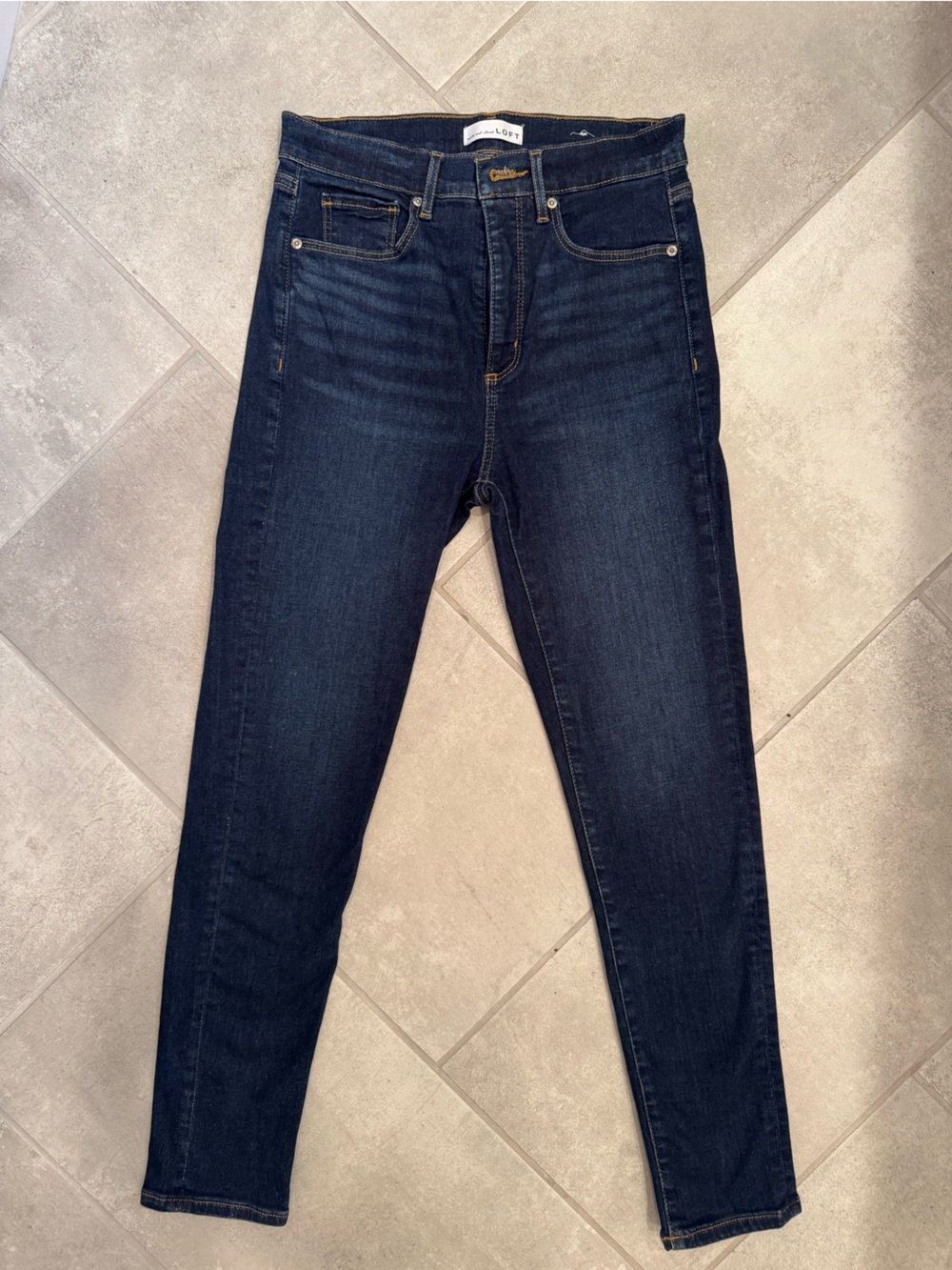LOFT Modern Skinny Jeans Dark Wash Stretch Denim Size 27/4